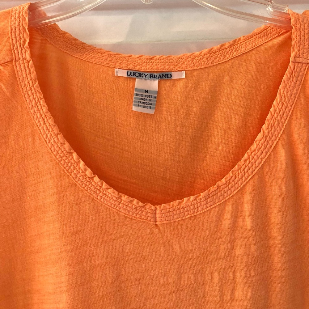 Lucky Brand Embroidered Tshirt Size M - Picture 3 of 6